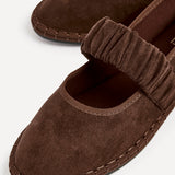 Lorella Brown Faux Suede Mary Jane Pumps