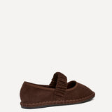 Lorella Brown Faux Suede Mary Jane Pumps