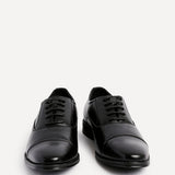 Lorenzo Mens Black Faux Leather Shoes