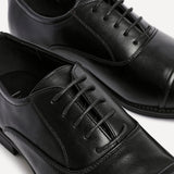 Lorenzo Mens Black Faux Leather Shoes