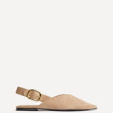Lorna Beige Faux Suede Ballet Flats