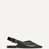Lorna Black Faux Leather Ballet Flats