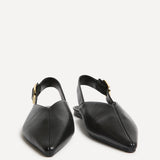 Lorna Black Faux Leather Ballet Flats