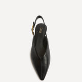 Lorna Black Faux Leather Ballet Flats