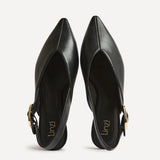 Lorna Black Faux Leather Ballet Flats