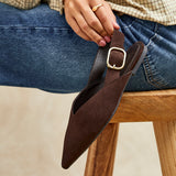 Lorna Brown Faux Suede Ballet Flats