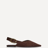 Lorna Brown Faux Suede Ballet Flats