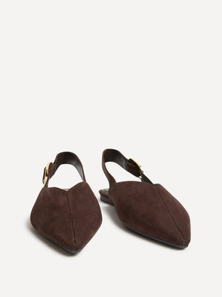 Lorna Brown Faux Suede Ballet Flats