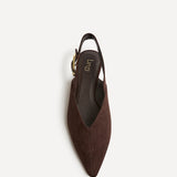 Lorna Brown Faux Suede Ballet Flats