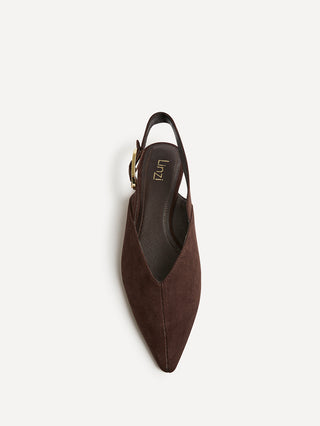 Lorna Brown Faux Suede Ballet Flats