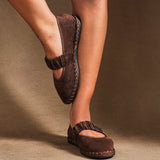Lorella Brown Faux Suede Mary Jane Pumps