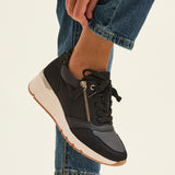 Luca Black Wedge Trainers