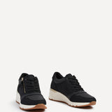 Luca Black Wedge Trainers