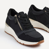 Luca Black Wedge Trainers