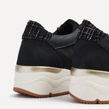 Luca Black Wedge Trainers