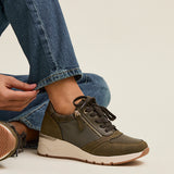 Luca Khaki Wedge Trainers