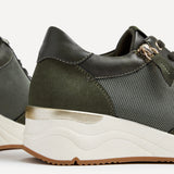 Luca Khaki Wedge Trainers