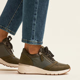 Luca Khaki Wedge Trainers