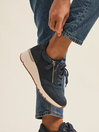 Luca Navy Wedge Trainers