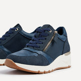 Luca Navy Wedge Trainers