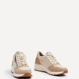 Luca Nude Wedge Trainers