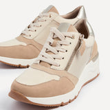 Luca Nude Wedge Trainers