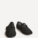 Luma Wide Fit Black Mesh Mary Jane Pumps
