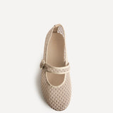 Luma Wide Fit Mocha Mesh Mary Jane Pumps