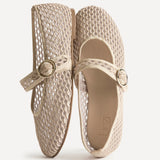 Luma Wide Fit Mocha Mesh Mary Jane Pumps