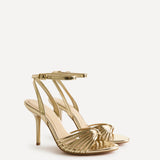 Lunar Gold Strappy Heeled Sandals