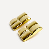 Lustre Gold Square Stud Earrings