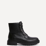 Launch Black Zip-Up Military Boots