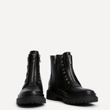 Launch Black Zip-Up Military Boots