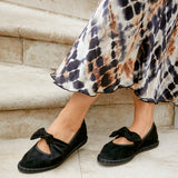 Pout Black Faux Suede Pumps