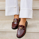 Affluent Burgundy Faux Leather Loafers