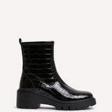 Limited Black Croc Ankle Boots