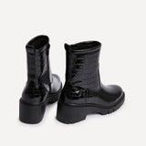 Limited Black Croc Ankle Boots