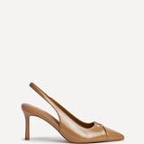 Lowrie Camel Faux Leather Court Heels