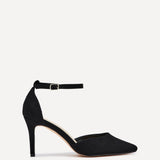 Maci Black Faux Suede Court Heels