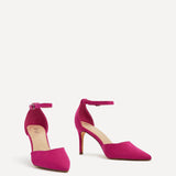 Maci Fuchsia Faux Suede Court Heels