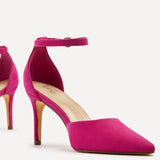 Maci Fuchsia Faux Suede Court Heels