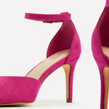 Maci Fuchsia Faux Suede Court Heels