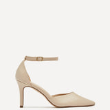 Maci Nude Faux Leather Court Heels