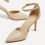 Maci Nude Faux Leather Court Heels