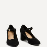 Madeline Black Mary Jane Court Heels