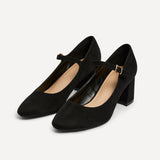 Madeline Black Mary Jane Court Heels