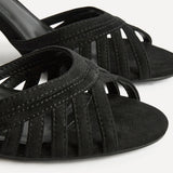 Magda Black Cage Heeled Sandals