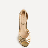 Magda Gold Cage Heeled Sandals