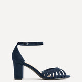 Magda Navy Cage Heeled Sandals