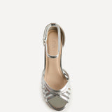 Magda Silver Cage Heeled Sandals